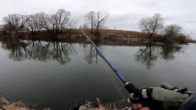 Спиннинг на Упе в январе. Mottomo Power Spring 902H