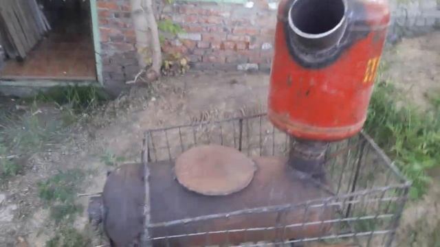 Банная печь из газового баллона
