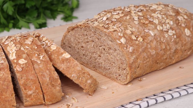 Домашний ароматный хлебушек из цельнозерновой муки, называю его "4 злака"