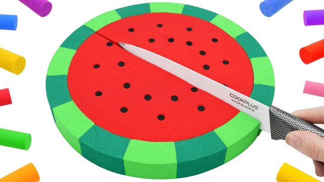 Для малышей мультики АСМР. Арбуз из кинетического песка. Развивающие игры