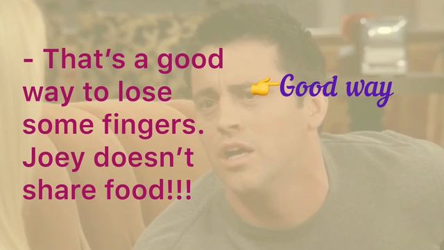 FRIENDS. “Джоуи не делится едой”. РАЗГОВОРНЫЙ АНГЛИЙСКИЙ. АНГЛИЙСКИЙ ЛЕГКО. Английский по фильмам