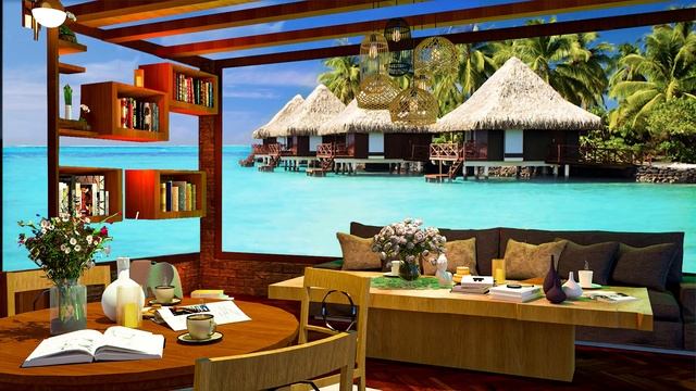 Maldives Paradise Seaside Bossa Nova Jazz Music - Summer Lounge Jazz Coffee Shop & Ocean Sounds