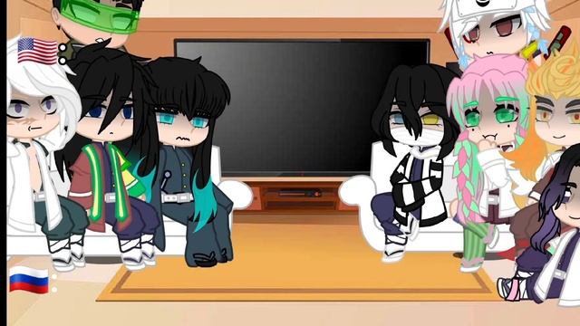 Hashiras react to Muichiro and Kokushibo/Реакция Хашир на Муичиро и Кокушибо [ENG/РУС]