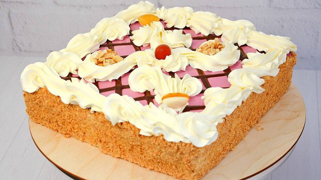 🎀 ТОРТ «АБРИКОТИН»—ВКУС ДЕТСТВА С РОЗОВОЙ ПОМАДКОЙ! Нежный крем, рассыпчатое тесто и аромат кураги✨