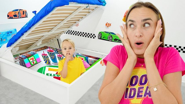 Крис построил СЕКРЕТНУЮ комнату! Интересные истории для детей!