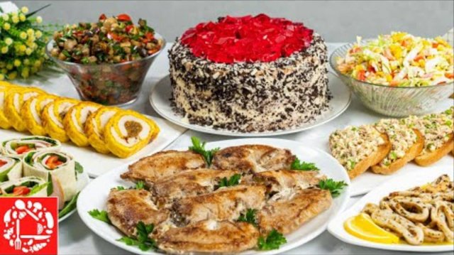 Праздничное МЕНЮ на День Рождения! Готовлю 8 блюд_ Торт, Салаты, Закуски и Горячее (1)