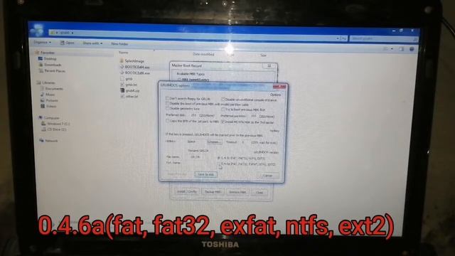 install grub4dos / grub mbr