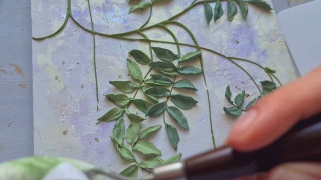 Скульптурная живопись МК "Глициния" 2 урок