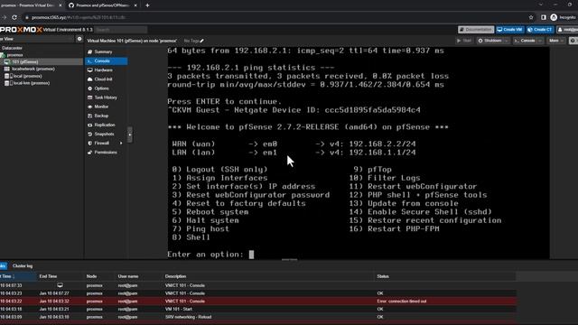 Proxmox and pfSense/OPNsense Configuration with Single IP