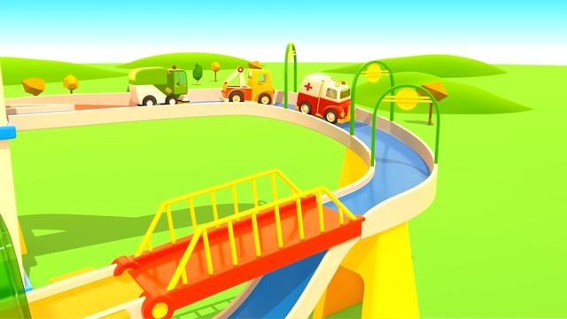 Helper cars full episodes cartoons for kids. Street vehicles & car transporter. Racing cars for kid