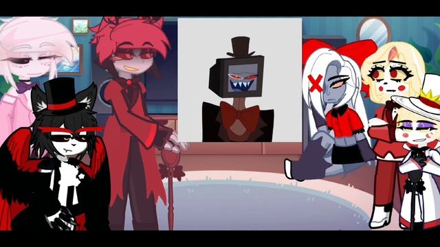 (REPOST)(RADIOSILENCE) Hazbin hotel react to each other 1/6 || Alastor 6/7 || creds in vid