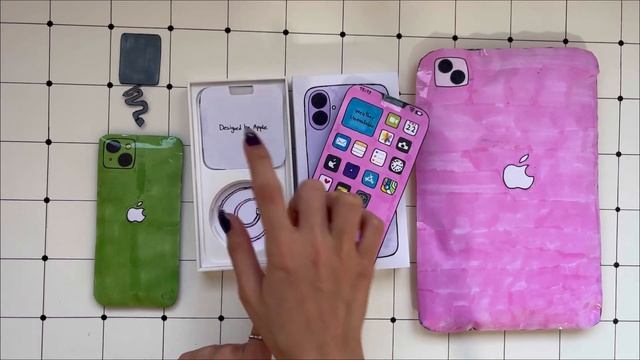 ☁️paper diy☁️iphone 16 ,iphon 15 mini  , Ipad pro unboxing !| ASMR |