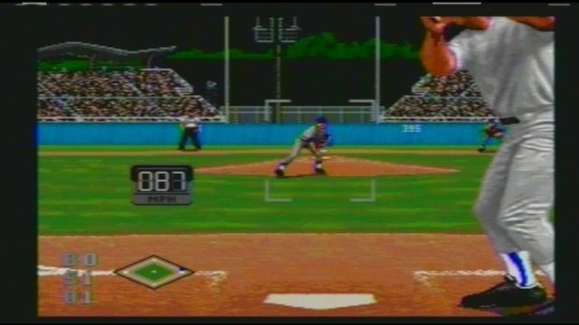 Sega Genesis World Series Baseball Playoff Game Montreal Expos vs Los Angeles Dodgers