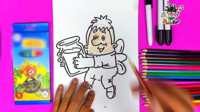 Рисуем КАРЛСОНА из мультика