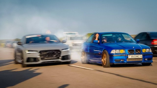 ЭНТУЗИАСТЫ на АТОМНОЙ BMW  против ВСЕХ МАЖОРОВ города на AUDI RS6, BMW M5 , MERCEDES AMG