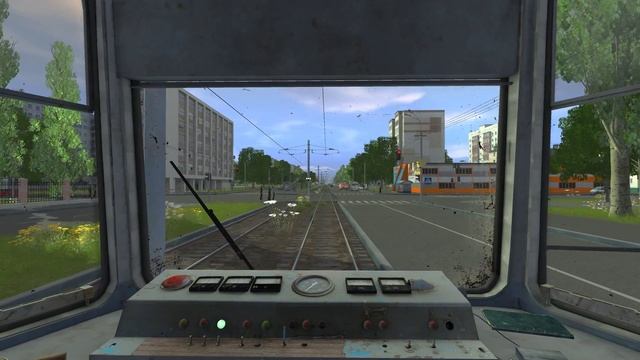 Trainz A New Era. Поездка на трамвае.Trip by tram