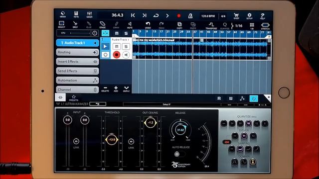 CUBASIS 2.3 - Let's Explore the WAVES L1 Ultramaximizer - Tutorial for the iPad