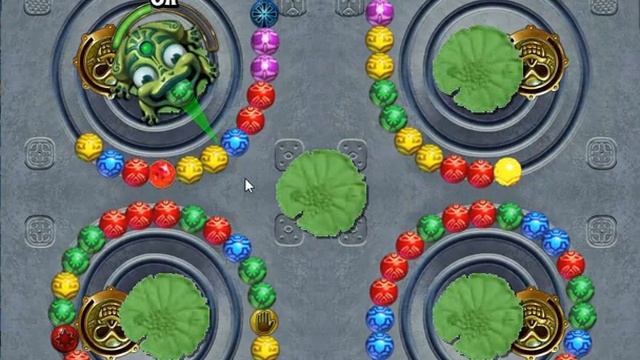 zuma deluxe port to zuma's revenge custom 4-path level with 5 lilypads