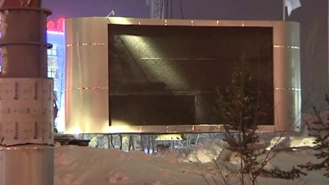 Установка трехстороннего светодиодного LED-экрана #DIMEDIA