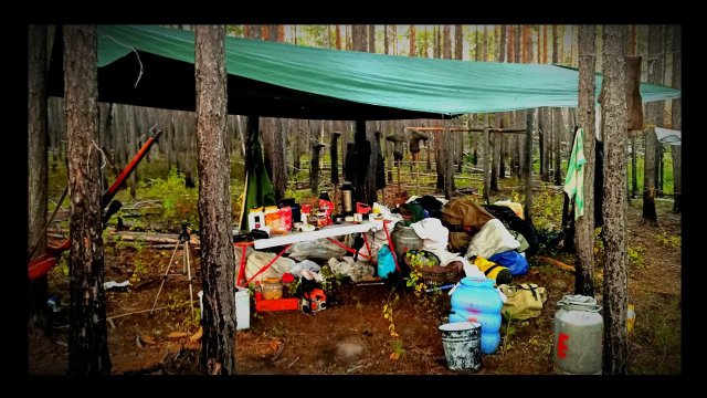 4 месяца в Тайге серия 2. первый хлеб))))