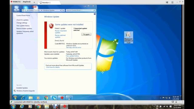 Fix windows update error 80073712 in windows 7