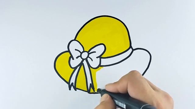 Drawing a hat picture for kids 👒🎩🎓🪖👑👡👢🩴👠🥿🥾👟👞 Art of drawing Arte de dibujar
