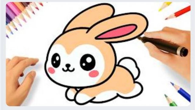 КАК НАРИСОВАТЬ МИЛОГО КРОЛИКА КАВАЙИ ЛЕГКО🐇