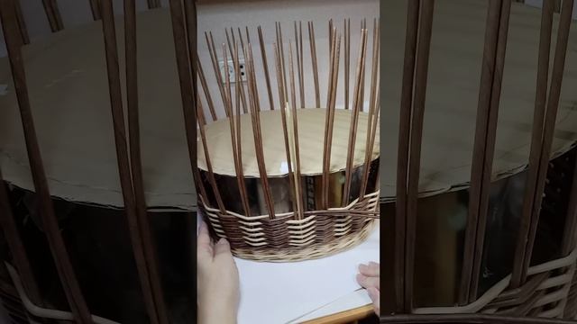 Моя пасхальная корзина. 🤗 Плетение из бумажной лозы.