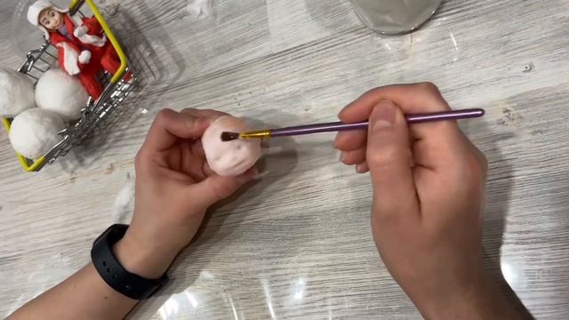 Изготовление личиков для ватной игрушки