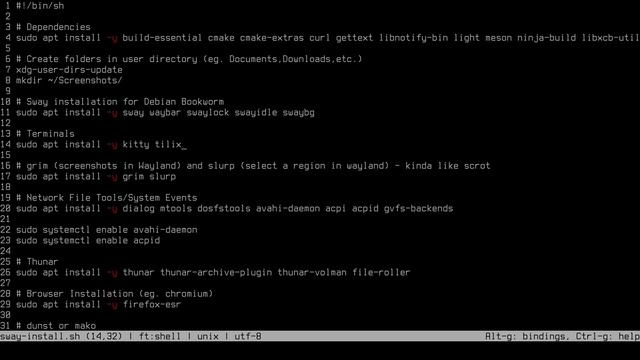 Sway Installation on Debian Bookworm