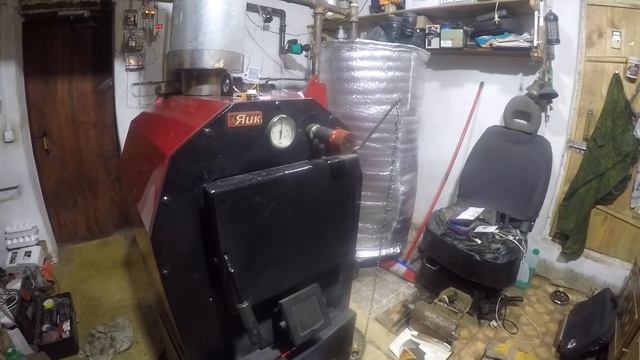 Обвязка твердотопливного котла с теплоаккумулятором