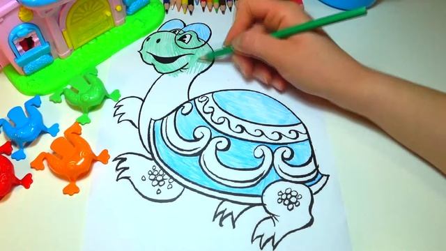 РАСКРАСКИ! Раскрашиваем картинки для детей из мультфильмов Как львенок и черепаха песню пели