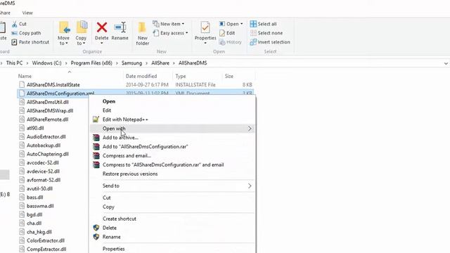 AllShare -  How to fix error  - Shared AllShare server is shut down  It will be restarted