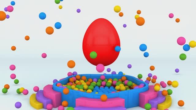 Узучаем алфавит играя! яйца-сюрпризы с цветными шариками! для детей