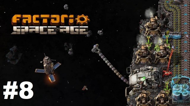 Factorio Space Age #08 - Дроны! Дроны! Дроны! первые кусаки (Прохождение)