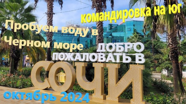 239. Сочи в конце октября 2024. Командировка на юг. Температура воды в Черном море. Парк Ривьера.