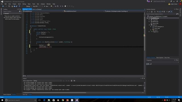 Fun with Windows Forms - C# Windows Forms in Visual Studio Tutorial