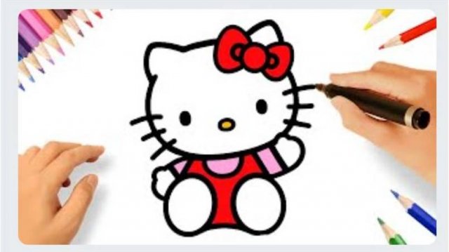 КАК РИСОВАТЬ ХЕЛЛО КИТТИ HELLO KITTY  🎀😺