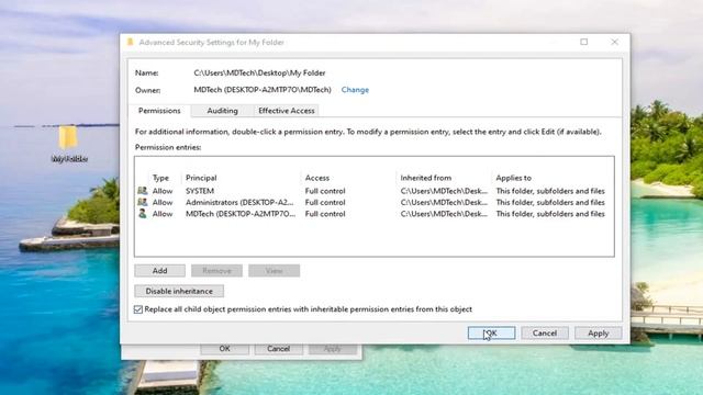 Fix Failed to Enumerate Objects in the Container Windows 10 Error