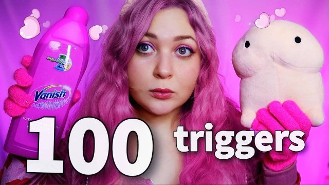 АСМР 💗 100 розовых триггеров 🌸 ASMR 100 pink triggers in 10 min FOR TINGLS