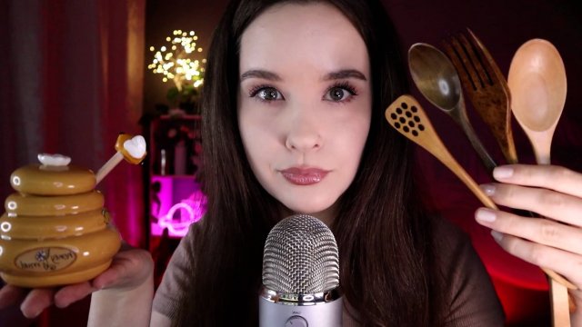 АСМР Звуки рта с Деревянными ложками