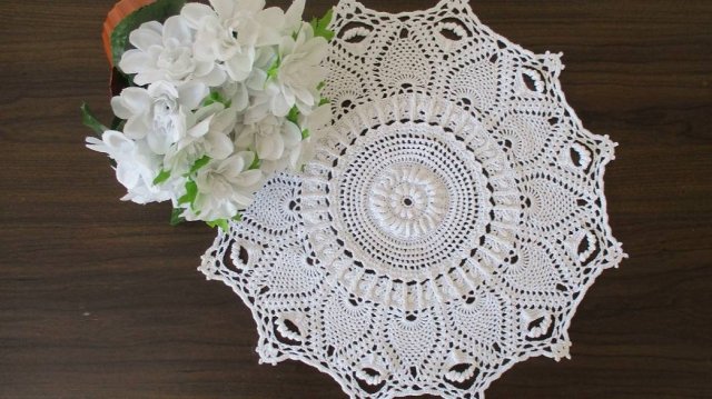 САЛФЕТКА КРЮЧКОМ "БЕЛОСНЕЖКА". ЧАСТЬ 1