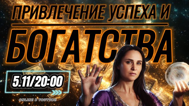 ПРИВЛЕЧЕНИЕ БОГАТСТВА И УСПЕХА! РОЗЫГРЫШ ПРИЗОВ И ПОДАРКОВ 5.11.24 20:00 МСК