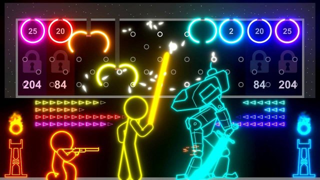 48. Неоновая битва Стикменов и Мехов | Neon Stickmen VS Mechs | Кто победит?
