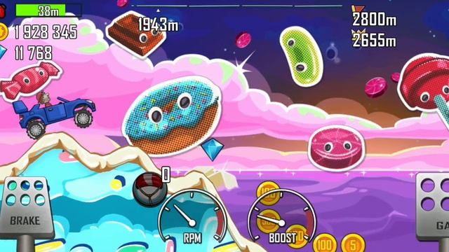 Игра hill climb racing, трасса MEGA DESERT.