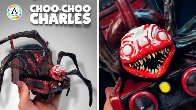 ЧУ ЧУ ЧАРЛЬЗ Страшный Паук Паровозик 🚂 Лепка CHOO-CHOO CHARLES