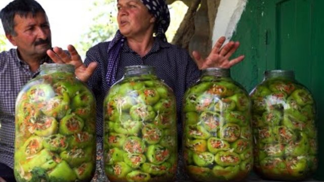 Собрали Перцы с Огорода и Замариновали на Зиму