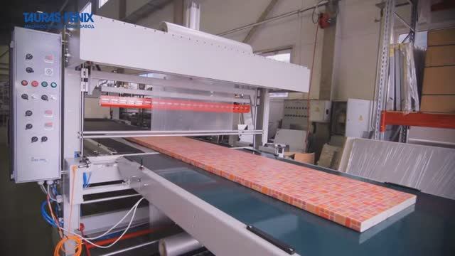 Термотоннель ТУРБОПАК 259: упаковка столешниц в термоусадочную плёнку