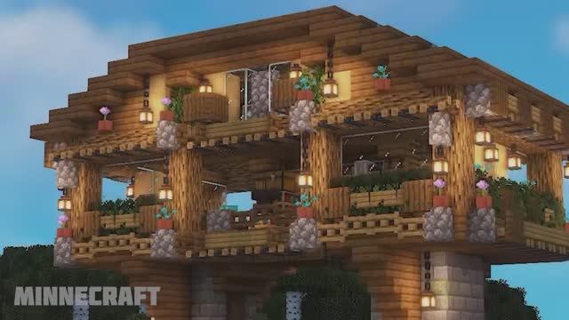 Как построить красивый дом на воде в Minecraft? | Туториал и крутые моменты Майнкрафт ? #Minecraft