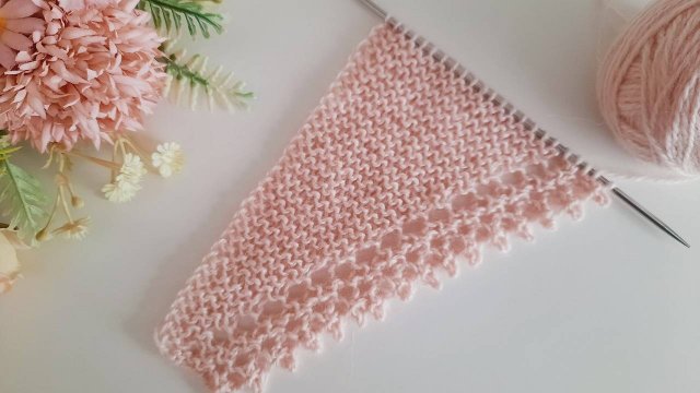 Красивые зубчики для бактуса, косынки, шарфа...Легко и просто.